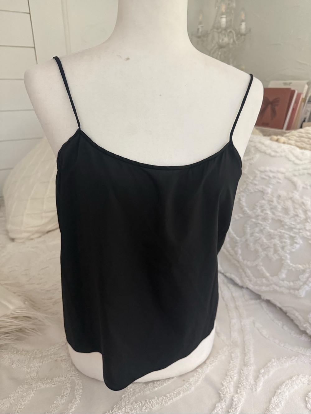 Diane Von Furstenberg Black Spaghetti Strap Cami